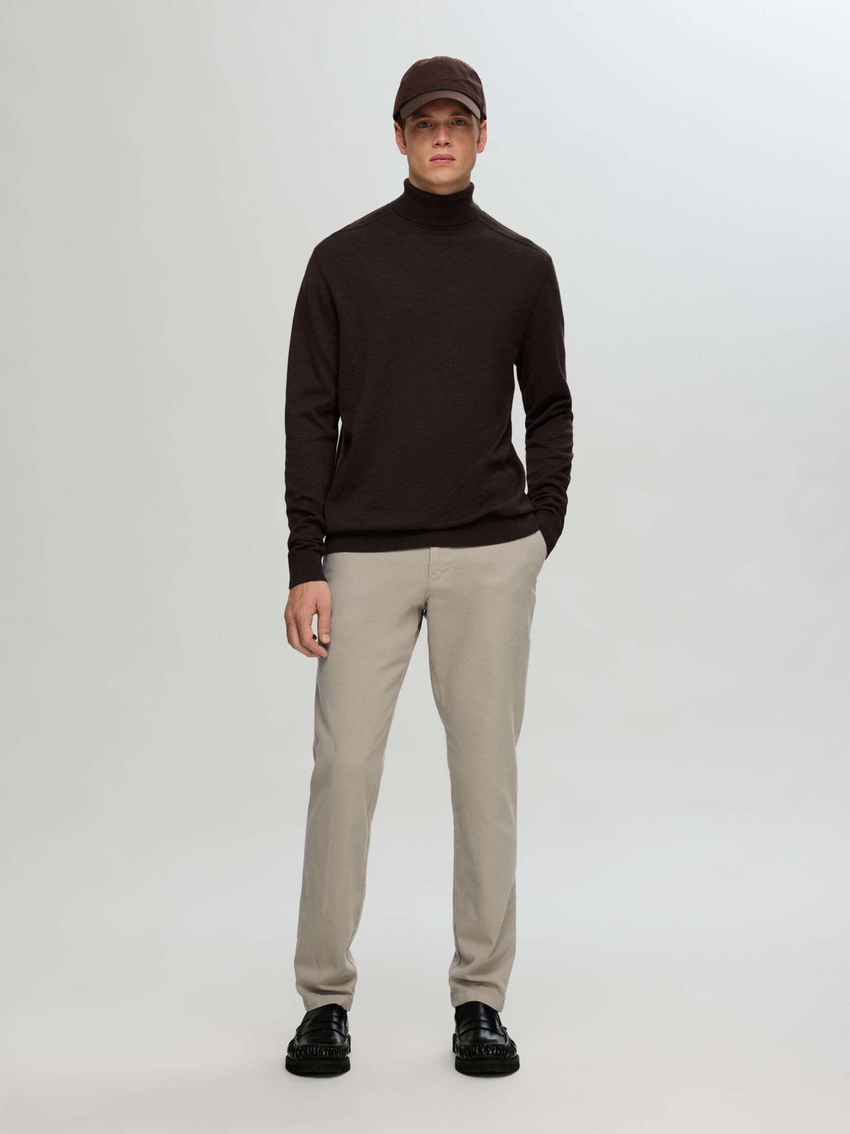 175 SLIM FIT STRUCTURED CHINOS, Pure Cashmere, highres