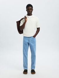 190 TAPERED FIT JEANS, Light Blue Denim, highres