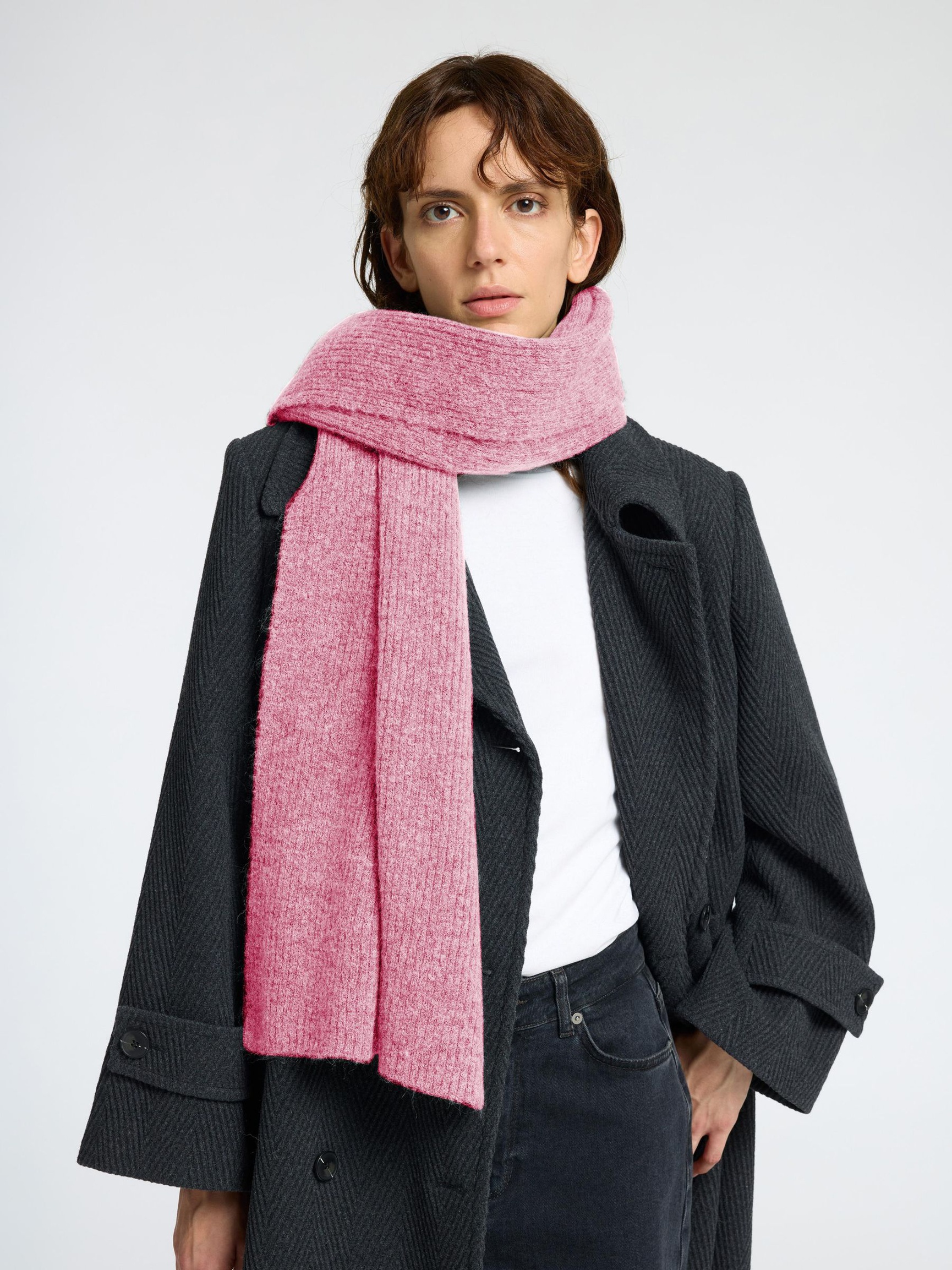 RIBBAD ULLBLANDNING HALSDUK, Moonlite Mauve, highres