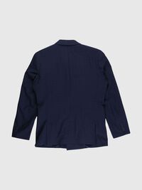 CHECKED DOUBLE-BREASTED BLAZER, Dark Navy, highres