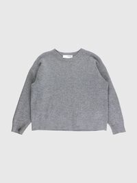 100% MERINOULD STRIKTRØJE, Medium Grey Melange, highres