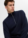 Selected VISCOSE BLEND HALF ZIP SWEATSHIRT, Sky Captain, highres - 16094477_SkyCaptain_008.jpg