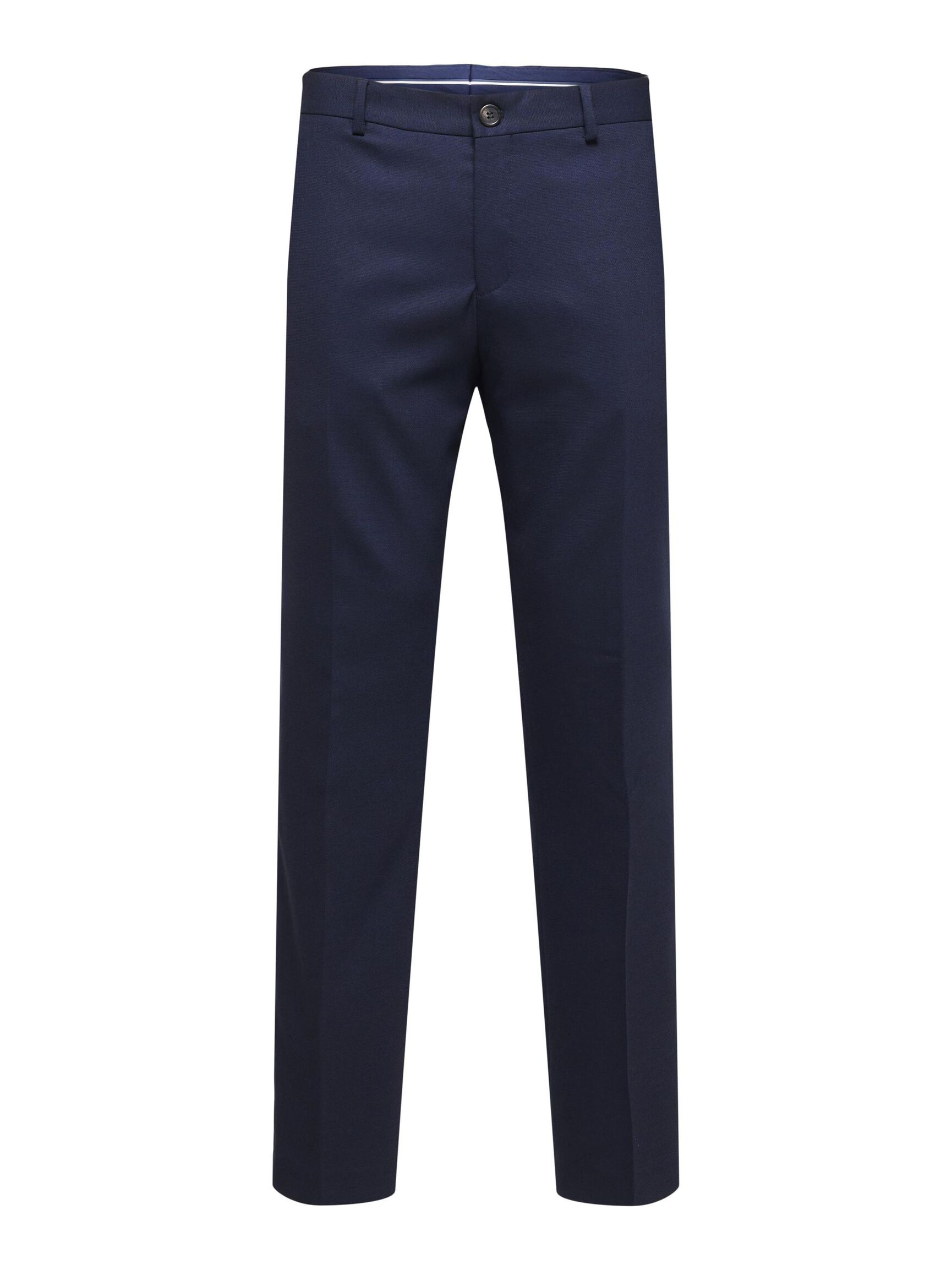 WOVEN WOOL BLEND TROUSERS, Navy Blazer, highres