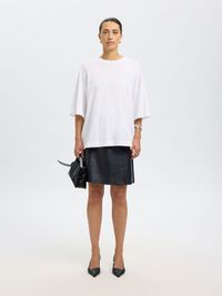 MINI JUPE EN CUIR, Black, highres