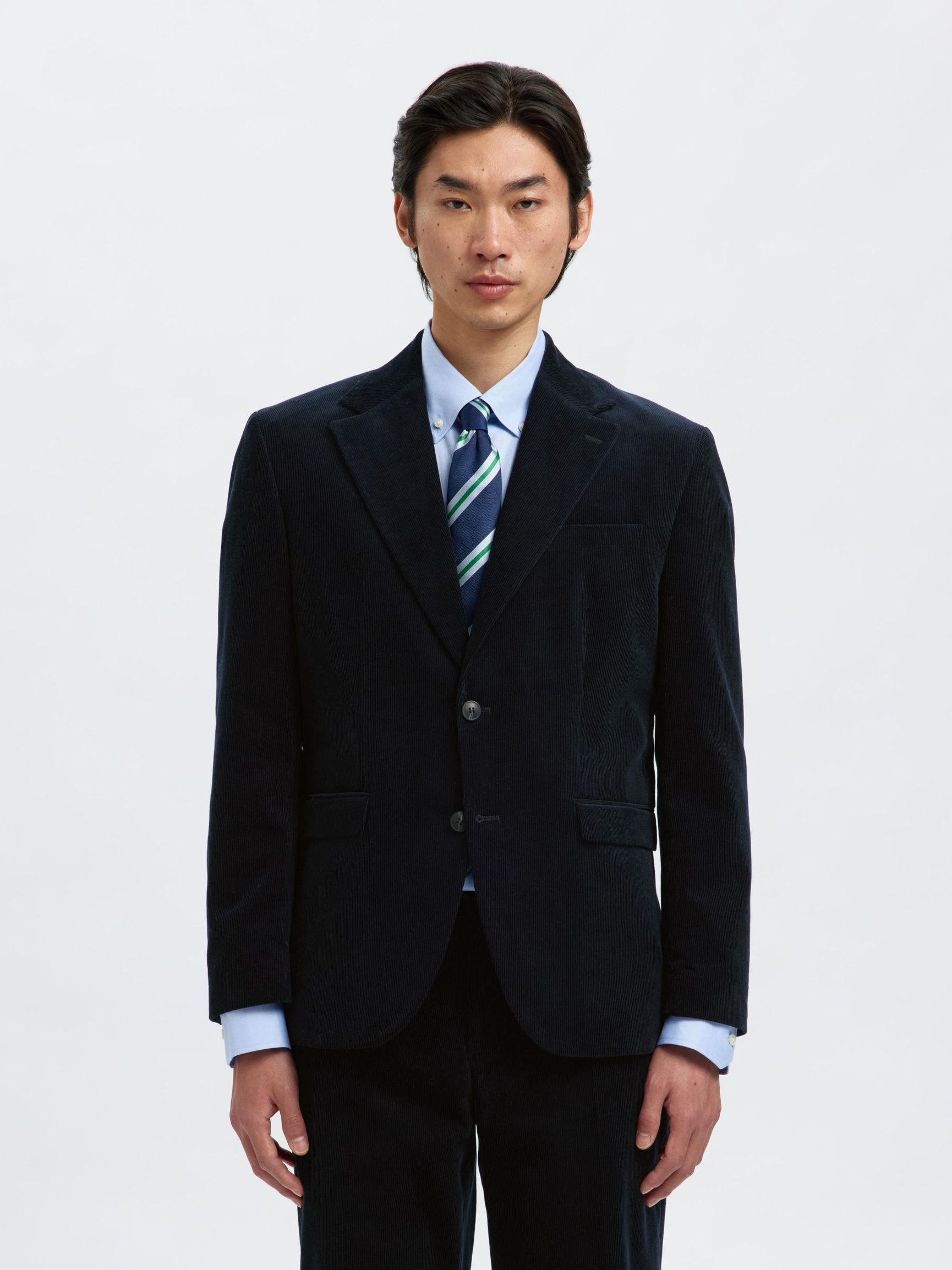 REGULAR FIT FLØJL BLAZER, Sky Captain, highres