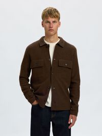 100% WOOL CARDIGAN, Demitasse, highres