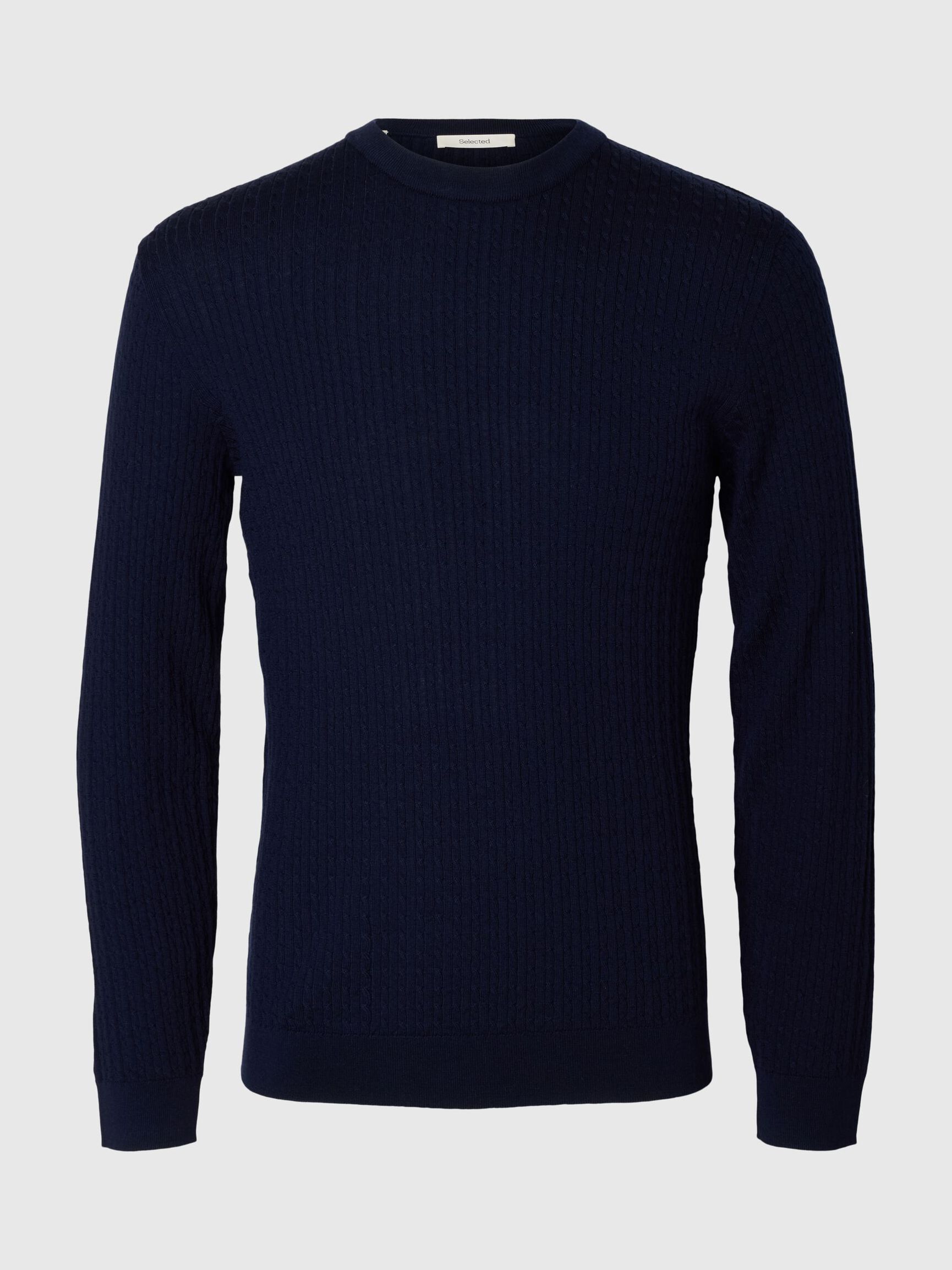 SWETER Z DZIANINY, Navy Blazer, highres