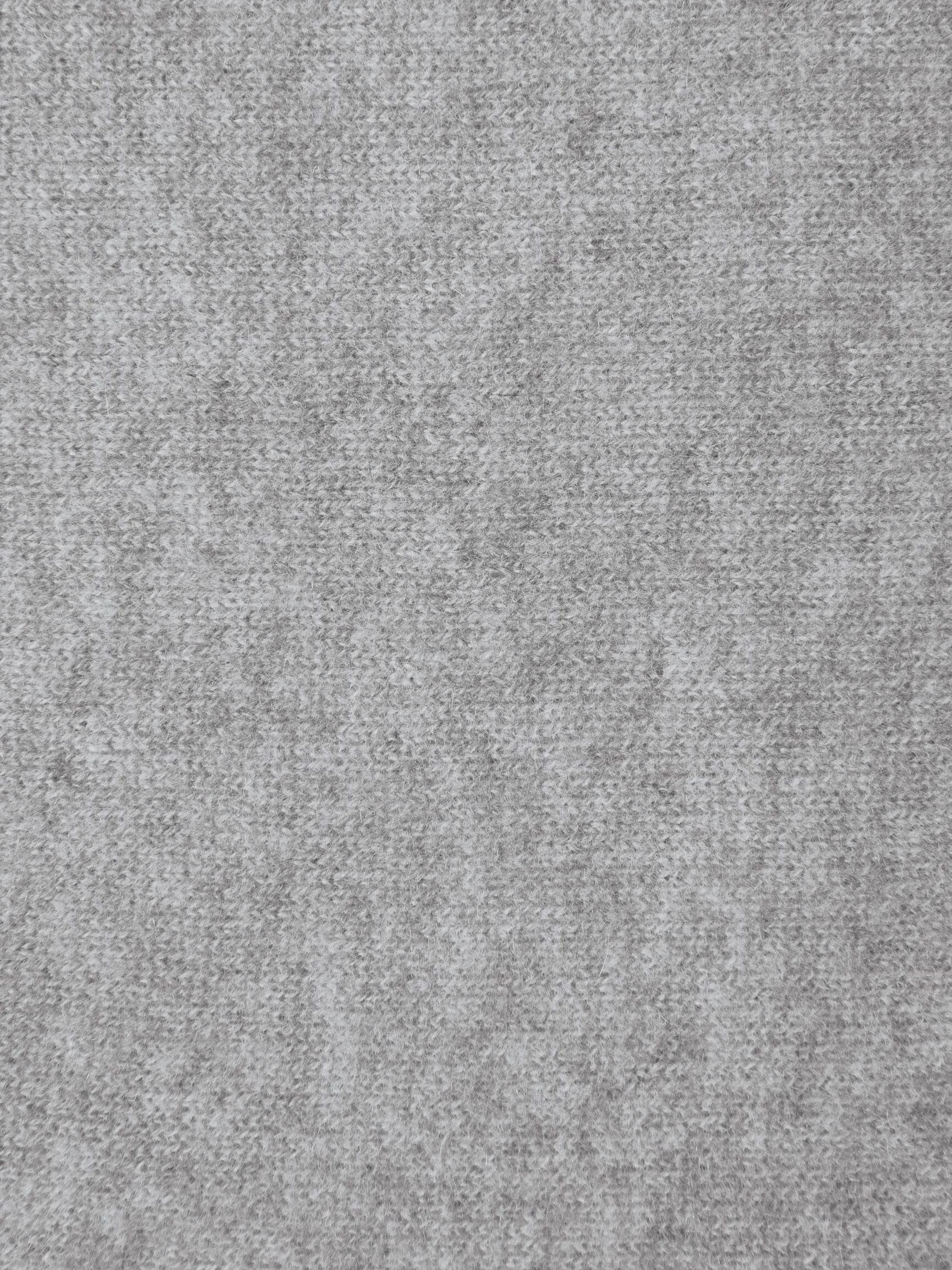 100% CASHMERE SCARF, Light Grey Melange, highres