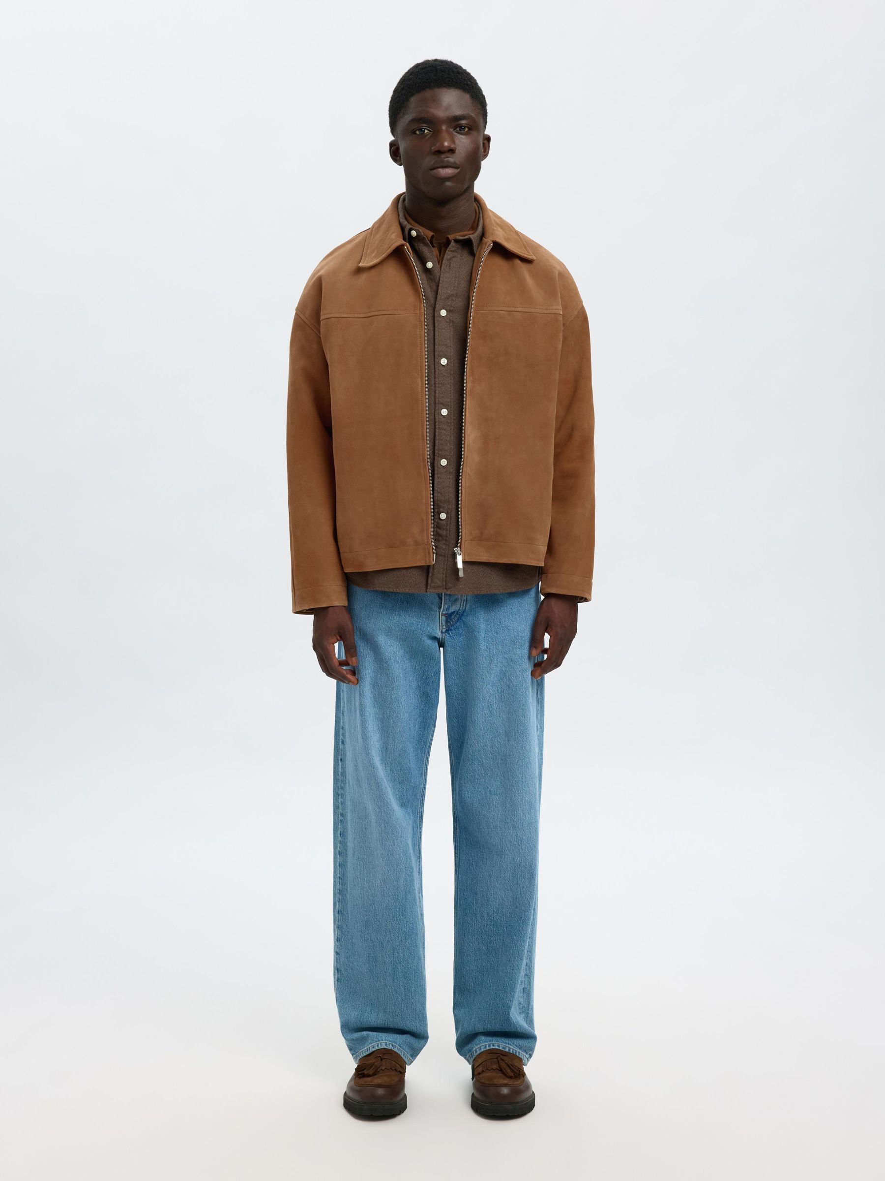 ジャケット・アウター SCAPA suede tailored jacket brown SUEDE JACKET | Brown | Selected