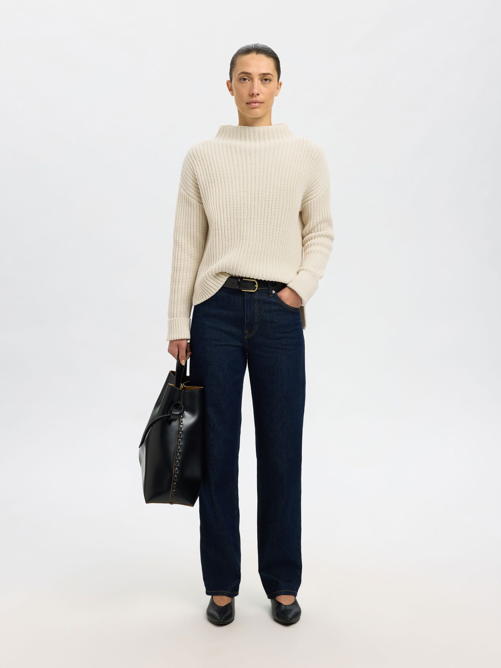 OVERSIZED JUMPER, Birch, highres