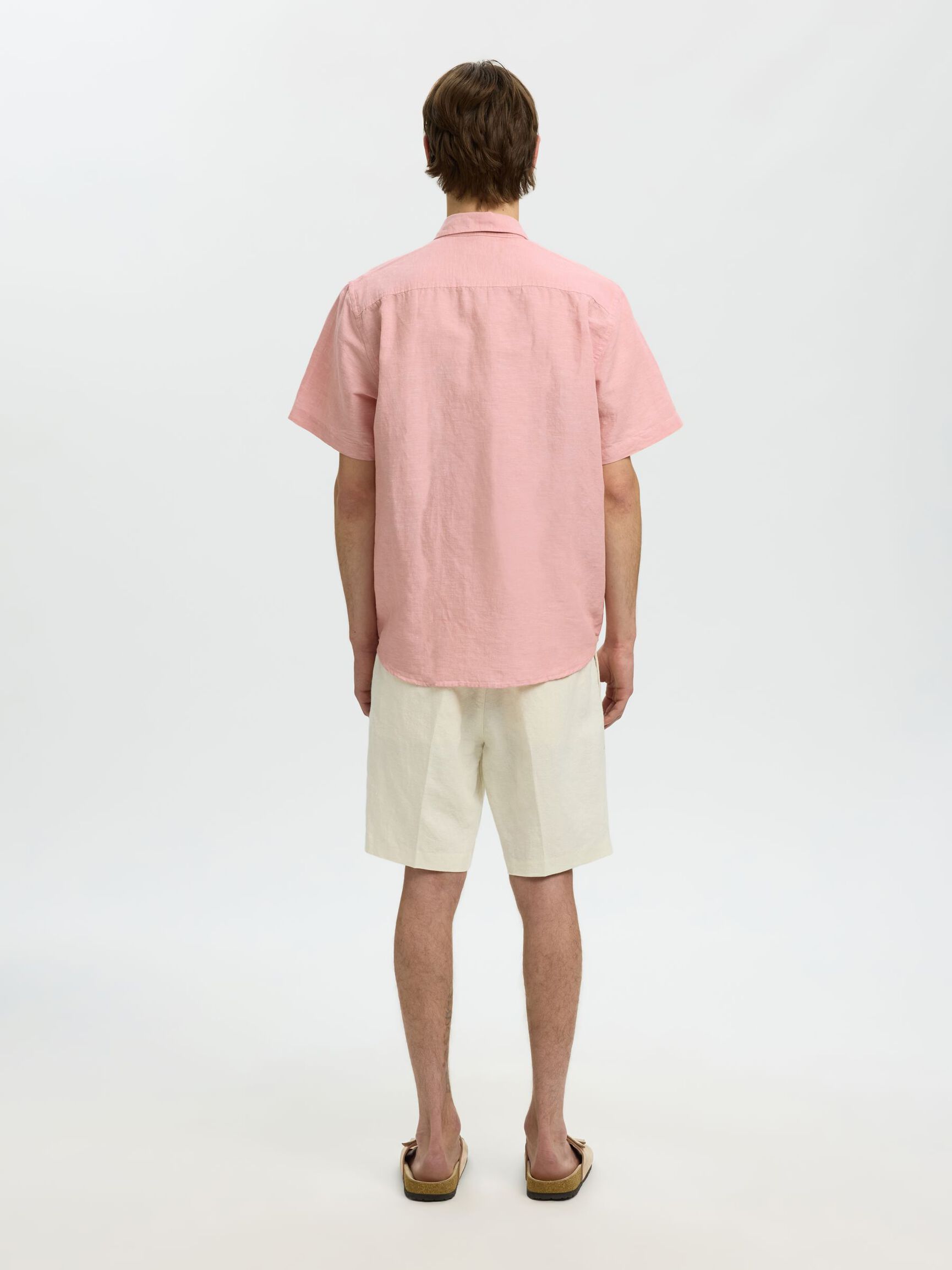 REGULAR FIT LINEN-BLEND SHIRT, Rose Dawn, highres