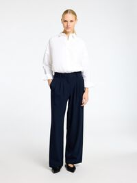 EFECTO PLEGADO, MEZCLA DE VISCOSA PANTALONES, Dark Sapphire, highres