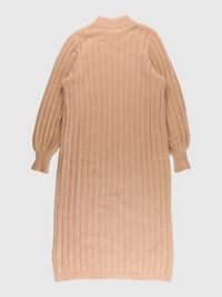 RIBGEBREIDE MAXI JURK, Warm Taupe, highres
