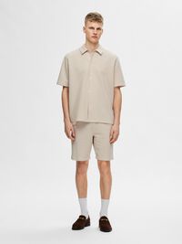 SEERSUCKER CHEMISE À MANCHES COURTES, Desert Taupe, highres