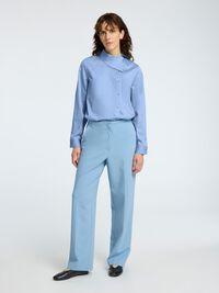 ASYMMETRIC COLLAR SHIRT, Endless Sky, highres