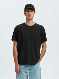 COTON CHINÉ T-SHIRT, Black, highres