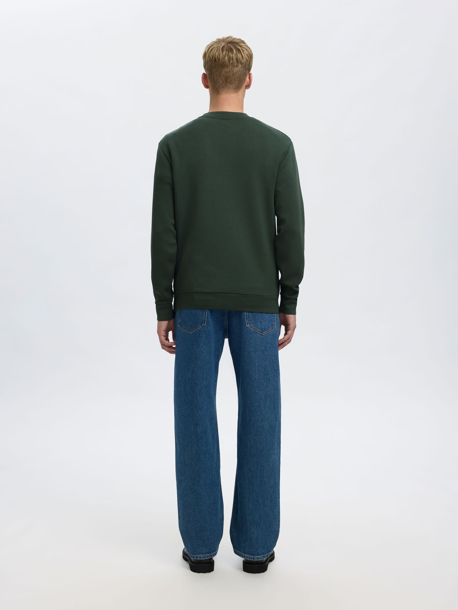 VISCOSE BLEND SWEATSHIRT, Deep Forest, highres