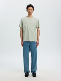 REGULAR FIT BOMULD T-SHIRT, Aqua Gray, highres