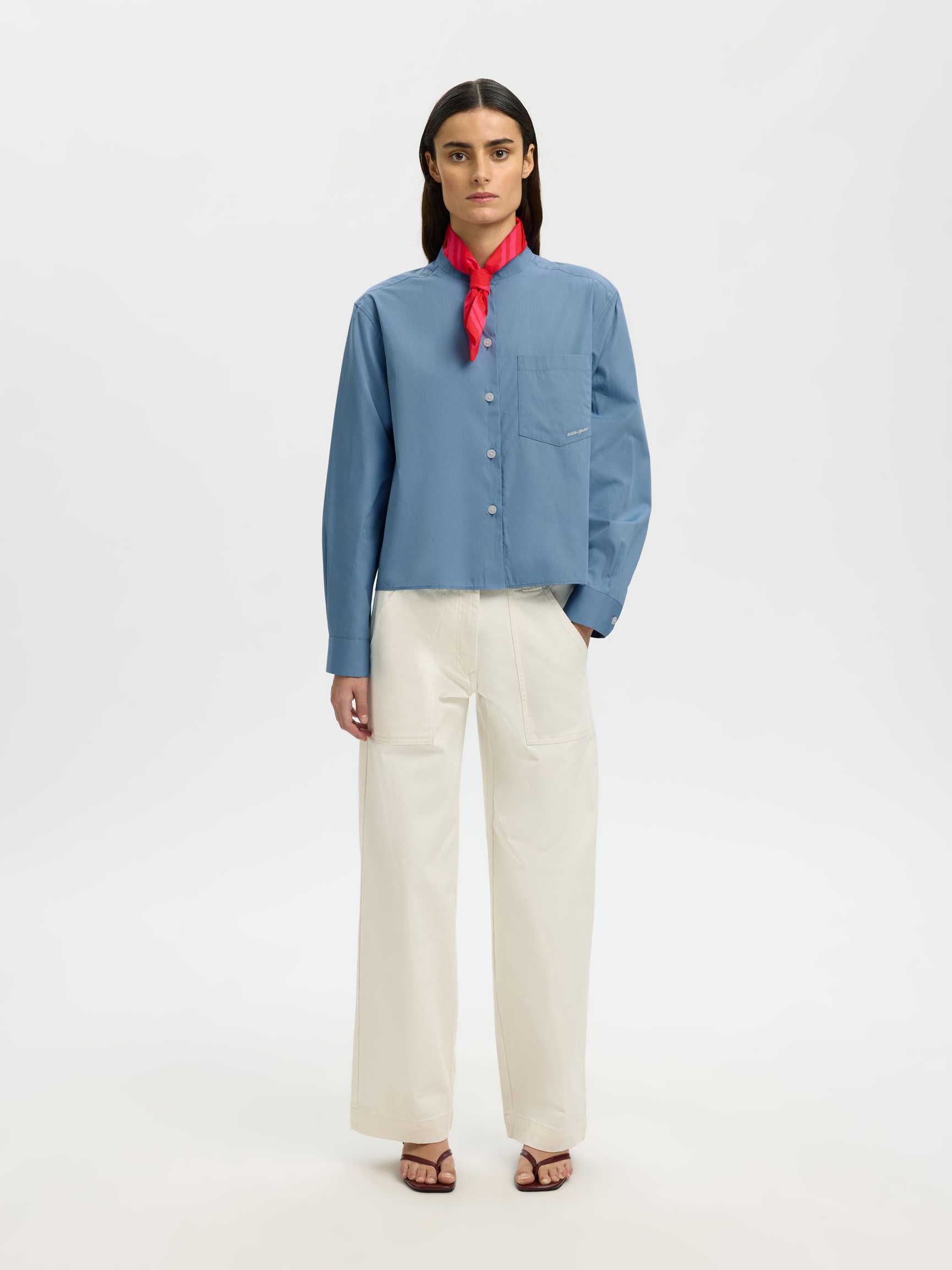 RELAXED FIT HEMD, Dusty Blue, highres