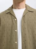 Selected BRODERIE ANGLAISE SHORT SLEEVED SHIRT, Vetiver, highres - 16092789_Vetiver_1105718_006.jpg
