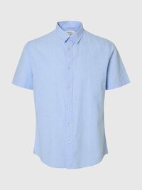KLASSISK KORTÆRMET SKJORTE, Cashmere Blue, highres