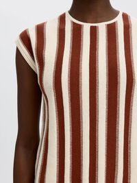 SLEEVELESS KNITTED TOP, Birch, highres