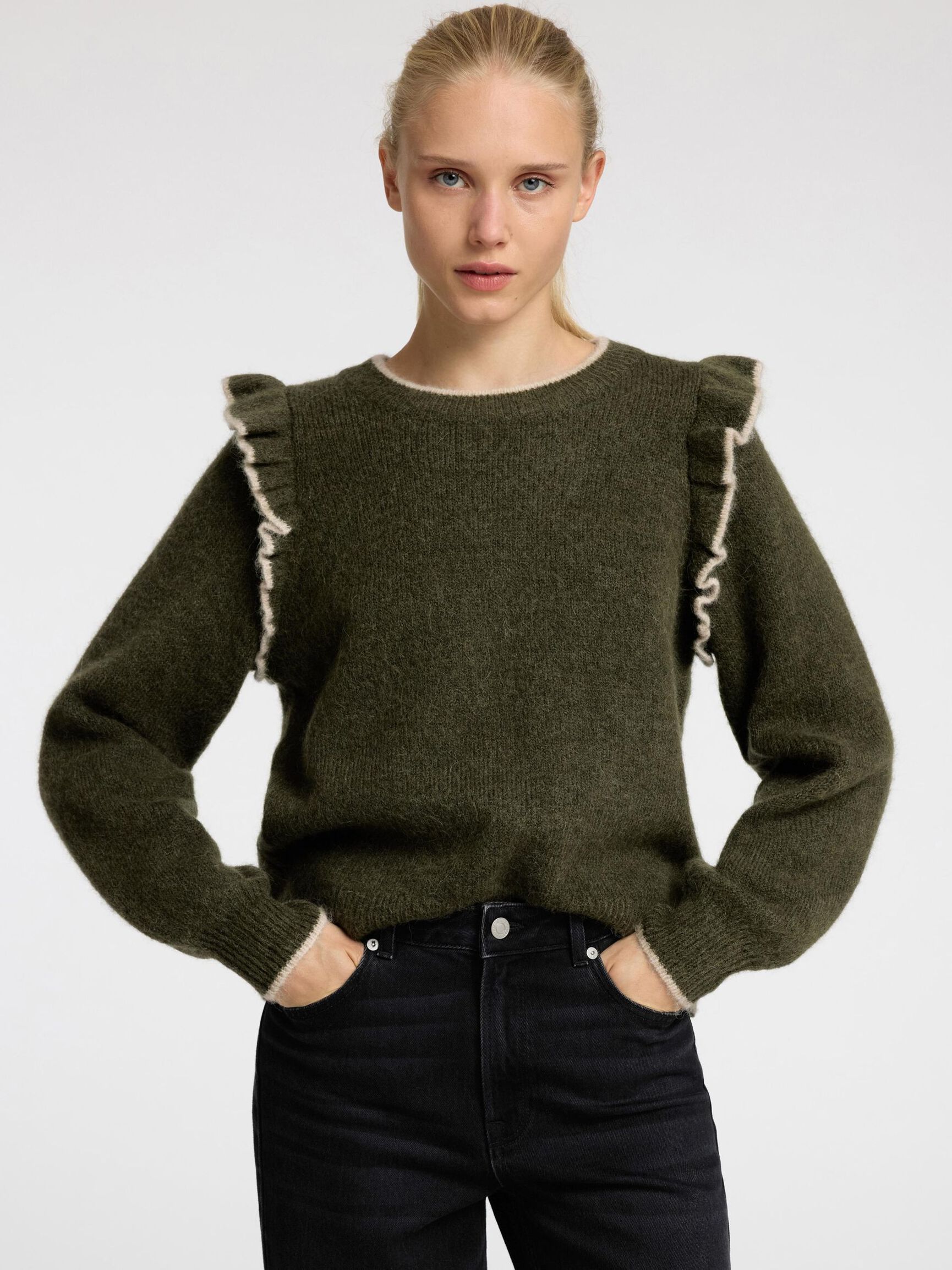 FRILLED PULLOVER, Kalamata, highres