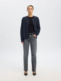 WOOL BLEND CARDIGAN, Dark Sapphire, highres