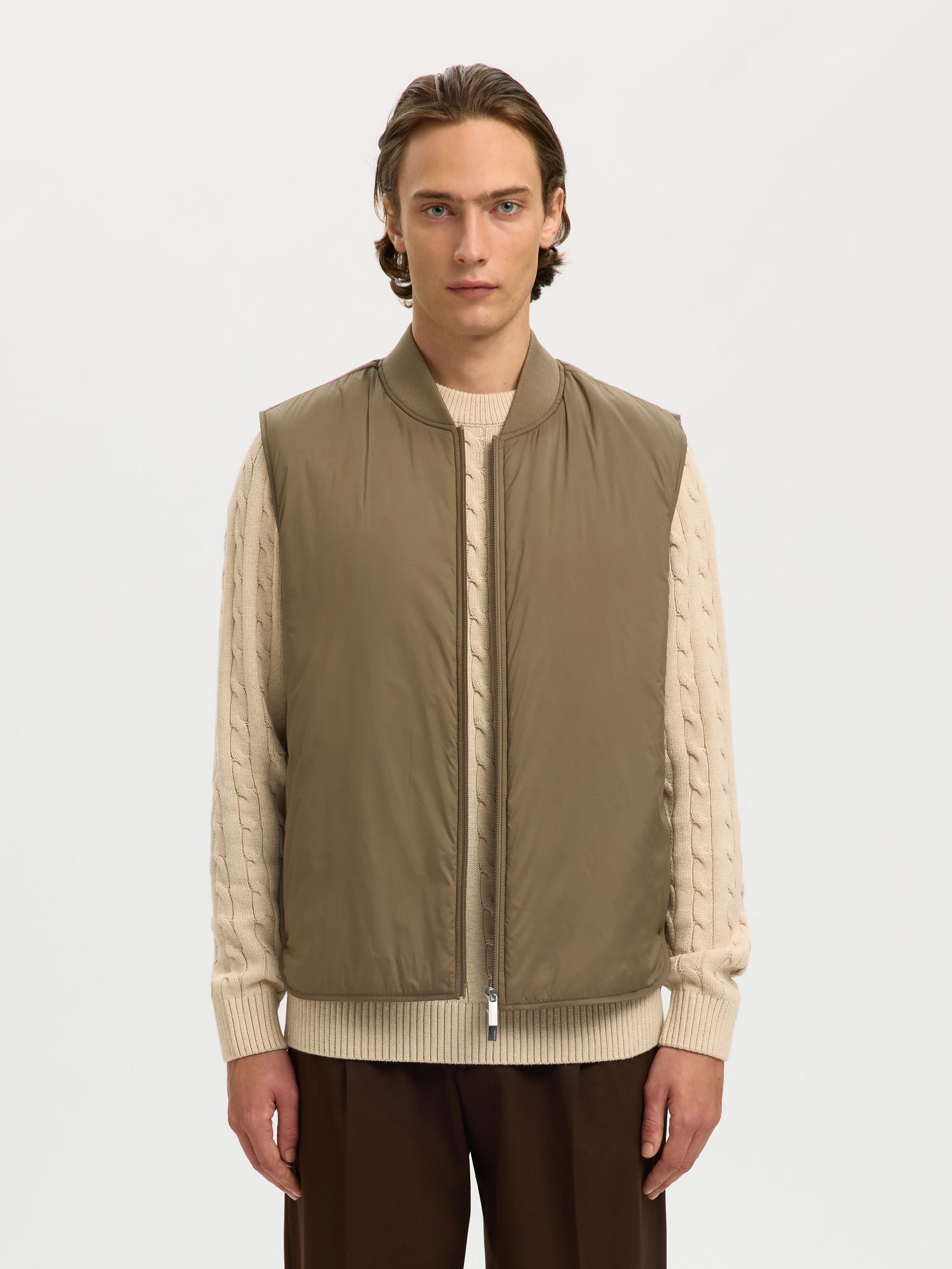 GEFÜTTERTE GILET, Caribou, highres