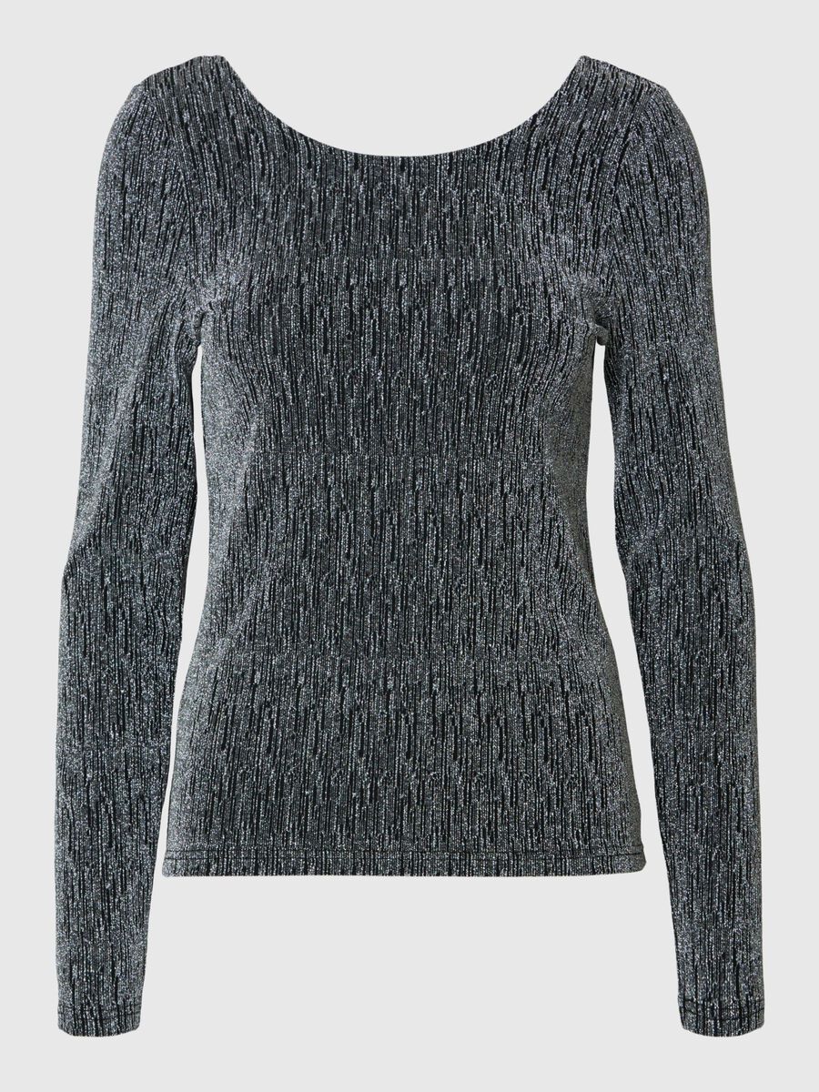 Selected GLITTERY LONG SLEEVED TOP, Black, highres - 16095765_Black_1144149_001.jpg