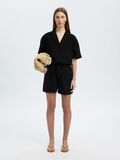 Selected LINNENMIX OVERHEMD MET KORTE MOUWEN, Black, highres - 16097922_Black_008.jpg