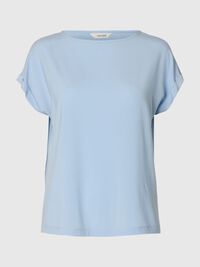 BOATNECK T-SHIRT, Cashmere Blue, highres