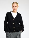 Selected WOOL BLEND KNITTED CARDIGAN, Black, highres - 16096553_Black_006.jpg