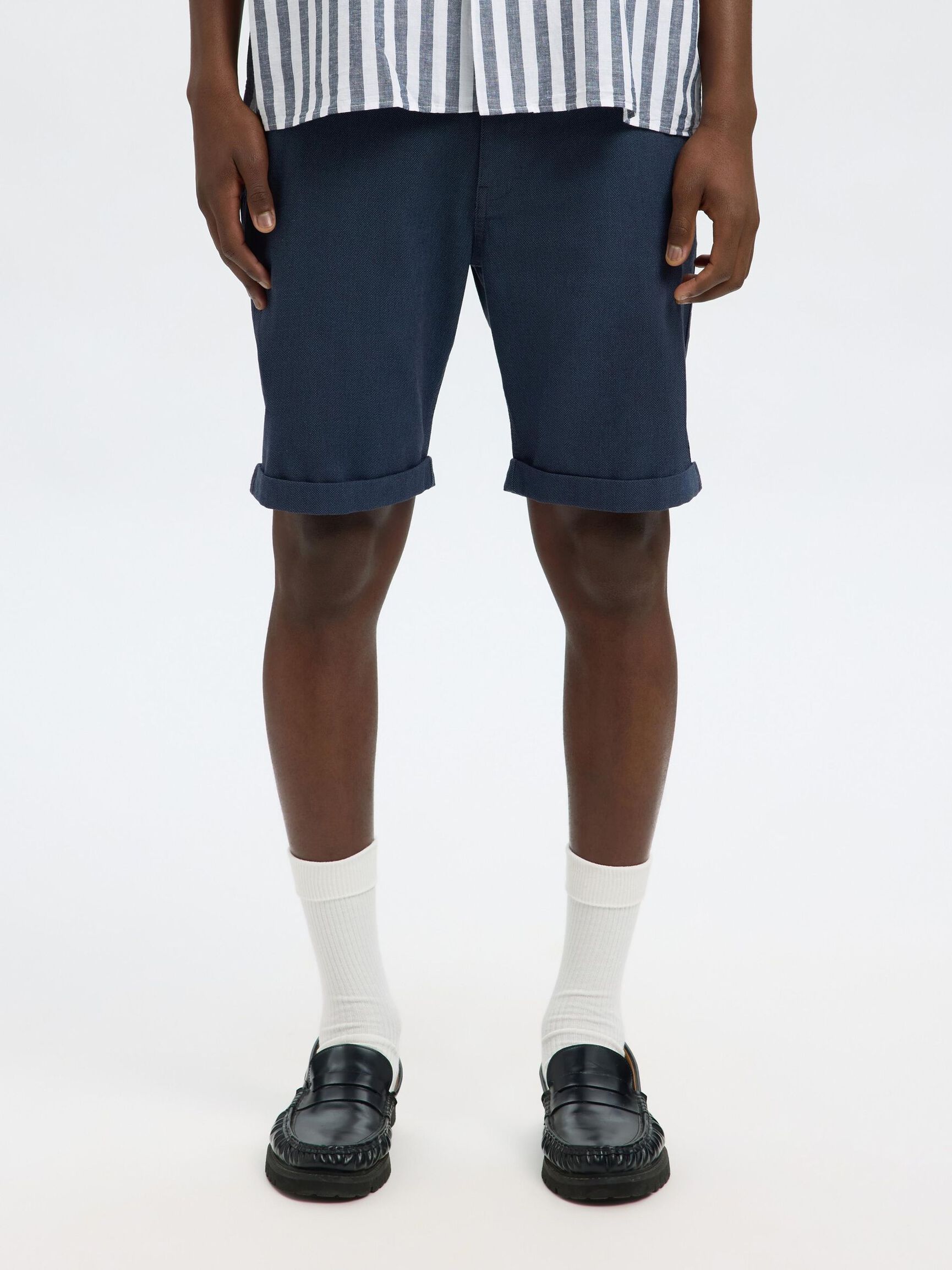DEHNBARE BAUMWOLL SHORTS, Dark Sapphire, highres