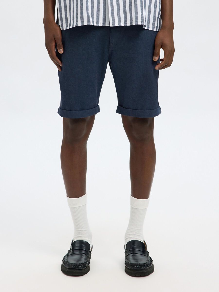 Selected DEHNBARE BAUMWOLL SHORTS, Dark Sapphire, highres - 16092357_DarkSapphire_1154385_003.jpg