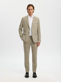 SLIM FIT SINGLE-BREASTED BLAZER, Sand, highres
