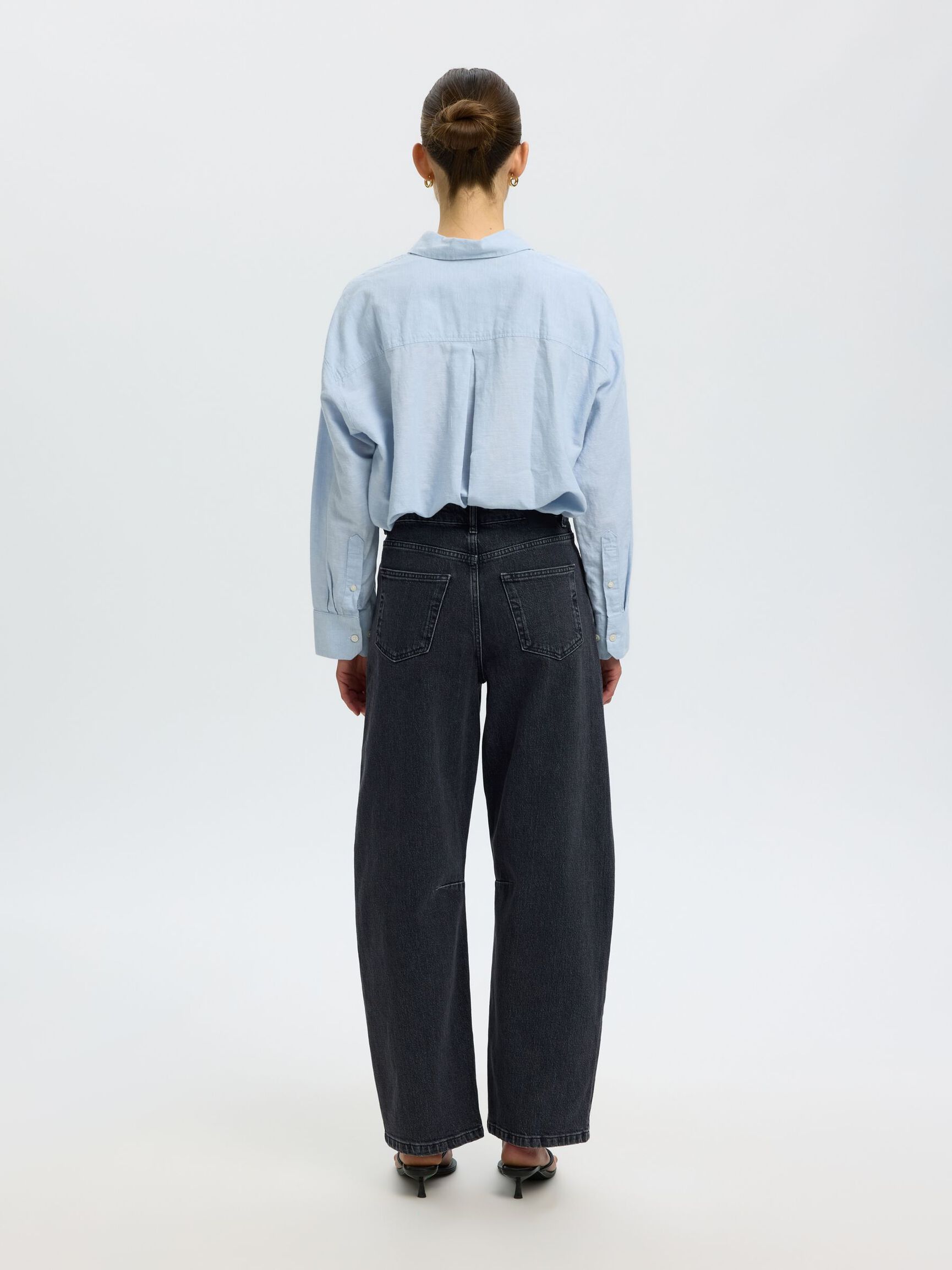 MID-WAIST BARREL FIT JEANS, Medium Grey Denim, highres
