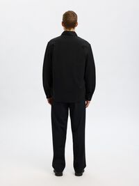 LANGE MOUWEN OVERSHIRT, Black, highres