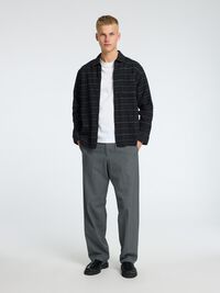ZIPPED OVERSHIRT, Black, highres