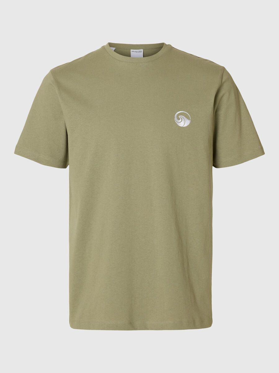 Selected BRODERET T-SHIRT, Vetiver, highres - 16092116_Vetiver_1172070_001.jpg