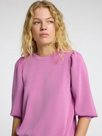 PUFF SLEEVE SWEATSHIRT, First Bloom, highres