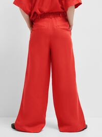 LEINENMIX HOSE MIT WEITEM BEIN, Flame Scarlet, highres