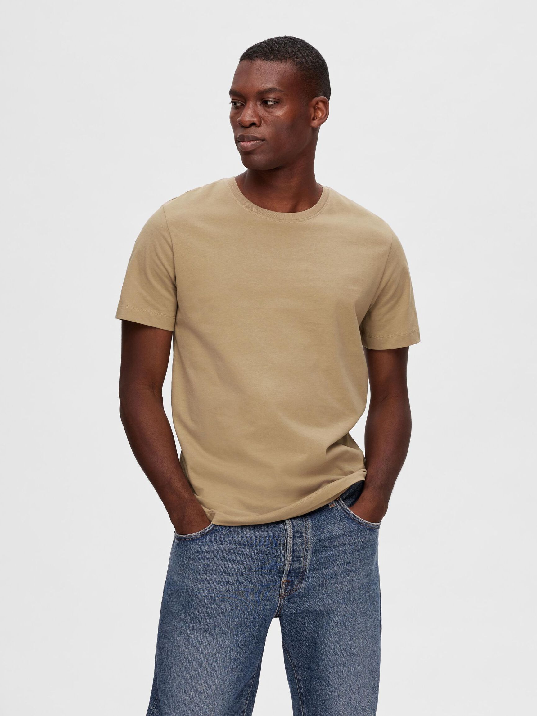 3-PACK COTTON T-SHIRT, Light Grey Melange, highres
