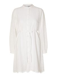LÅNGÄRMAD SKJORTKLÄNNING, Bright White, highres