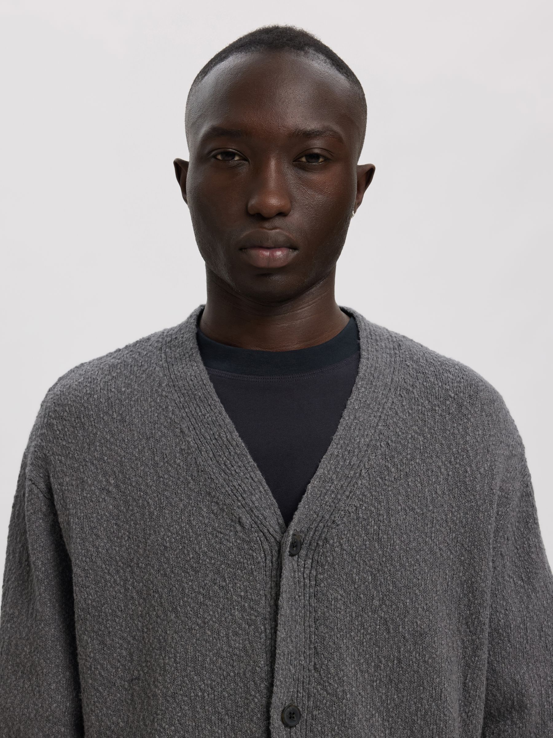 BOUCLÉ KOFTA, Choal Grey, highres