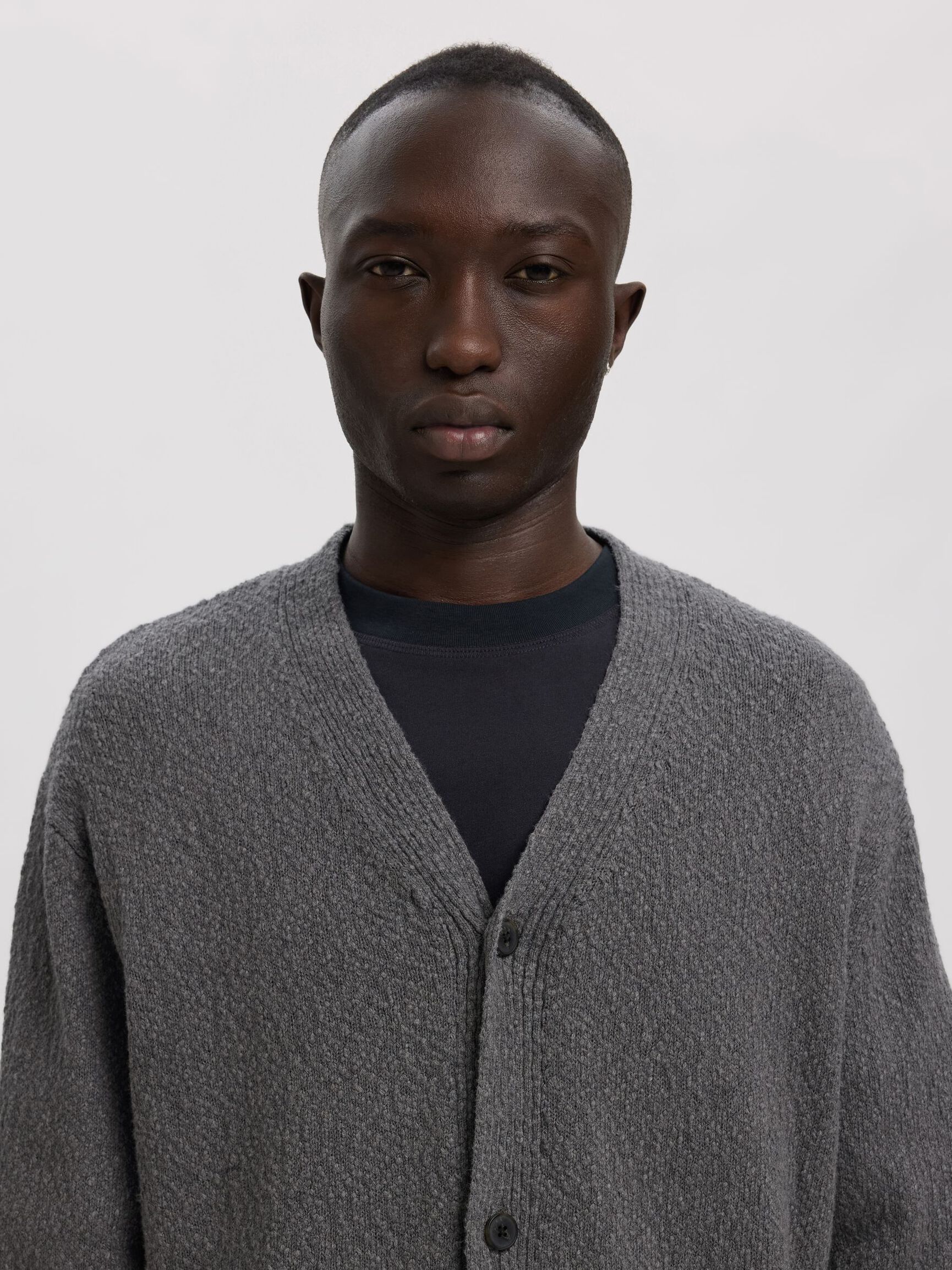 BOUCLÉ KOFTA, Choal Grey, highres