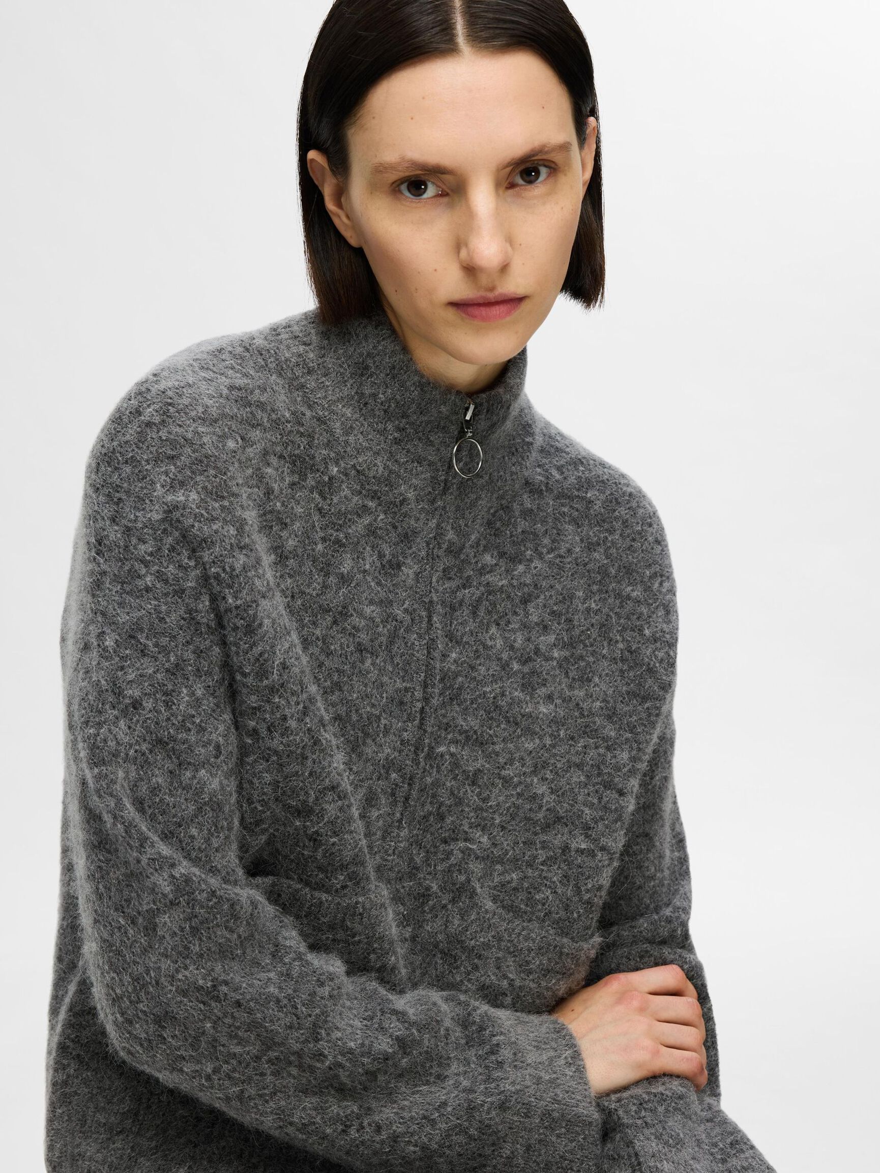 CARDIGAN, Medium Grey Melange, highres