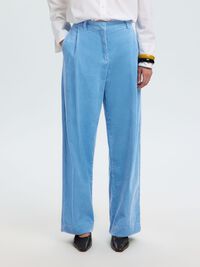 RELAXED FIT CORDUROY TROUSERS, Blissful Blue, highres