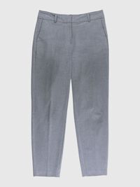 CROPPED TAPERED BUKSER, Medium Grey Melange, highres