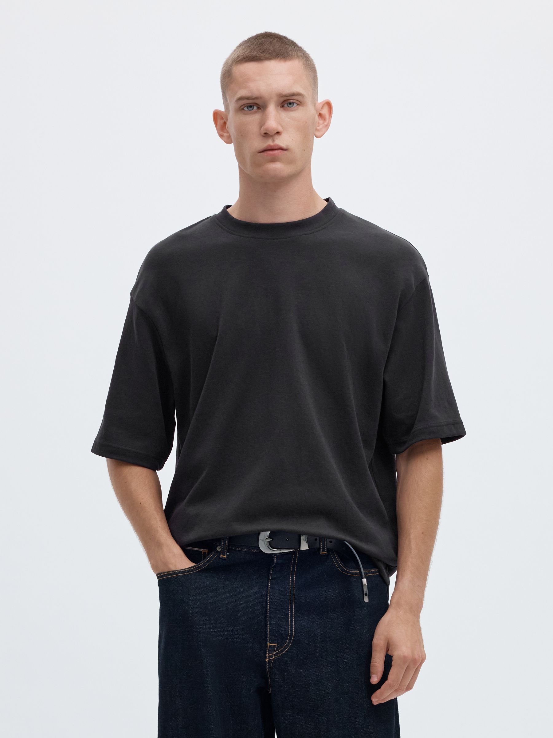 LOOSE FIT T-SHIRT | Black | Selected